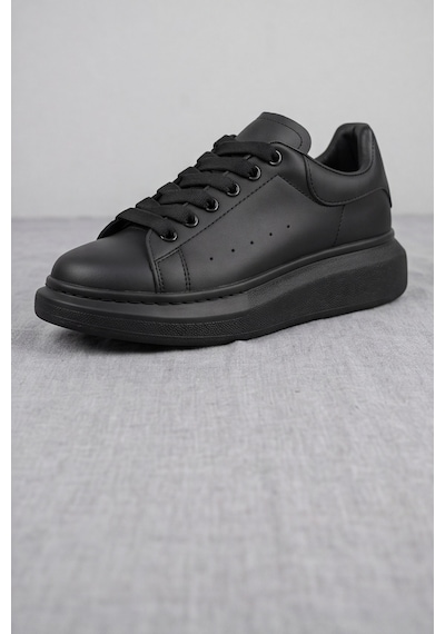Liaquenn - Rahat Ve Hafif Yüksek Tabanlı Yürüyüş Günlük Spor Giy Çık Unisex Sneaker Ayakkabı - K... Siyah