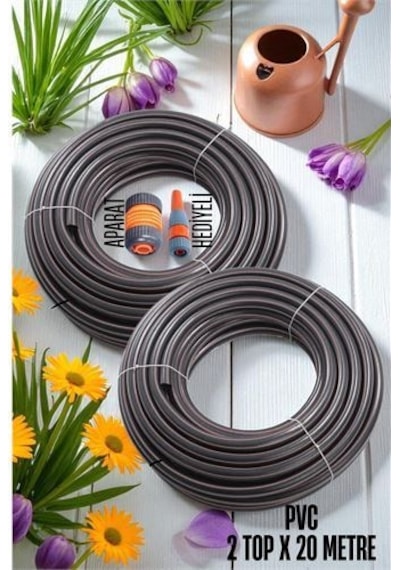 Modacar 2 Top 20 Metre Bahçe Hortumu Sulama Aparatı Set Altın - Kırmızı
