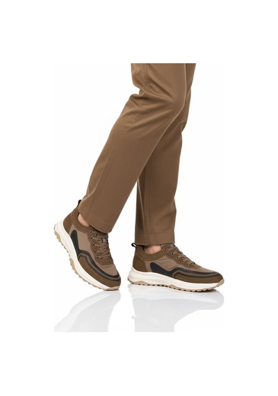 Ayakmod Premium Haki Hakiki Deri Erkek Casual Ayakkabı 2604 M