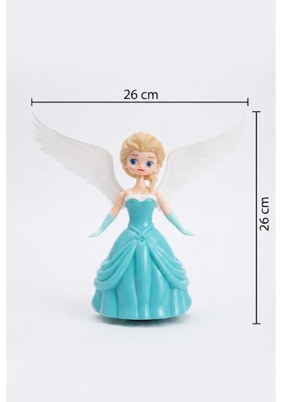 Işıklı Ve Müzikli Melek Prenses Bebek Çarp Dön Özellikli Dans Eden Etekleri Işıklı 26 Cm Oyuncak
