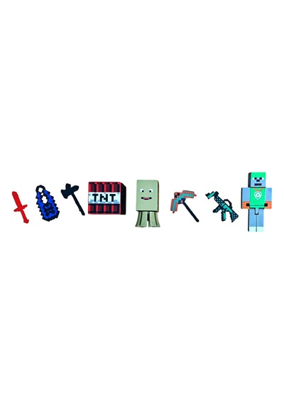 20 Parça Minecraft Figür Oyuncak Enderman Steve Herobrine Domuz Adam Demir Golem