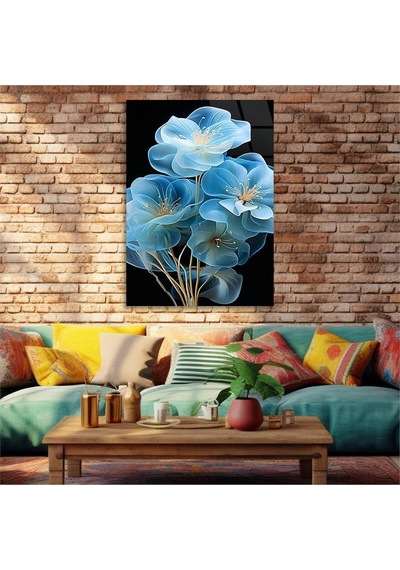 Gerçek Cama Baskı Sanat Temalı Tekli Cam Tablo 583 S545