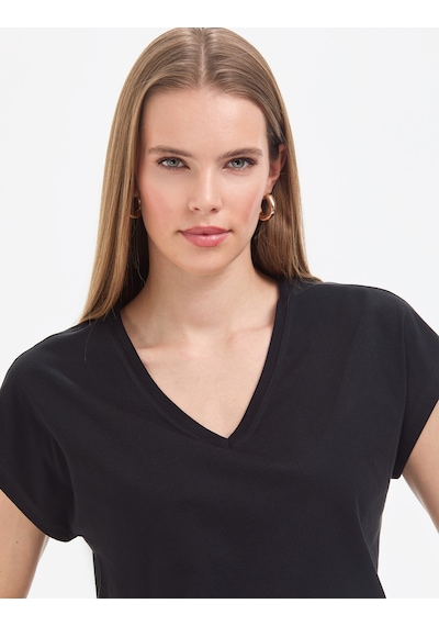 Pierre Cardin Kadın Siyah Tişört Basic 50325454-vr046