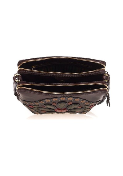 GÖN Gön Handmade Kadın Çapraz Askılı Çanta Sutu Kahve-çok Renkli