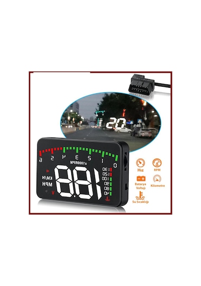 Dailytech Hud Head Up Display 3.5 İnç Obd Sanal Gösterge Paneli