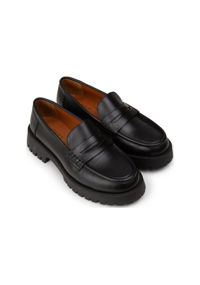 Deery Kadın Hakiki Deri Siyah Loafer Ayakkabı - 02034zsyhc02