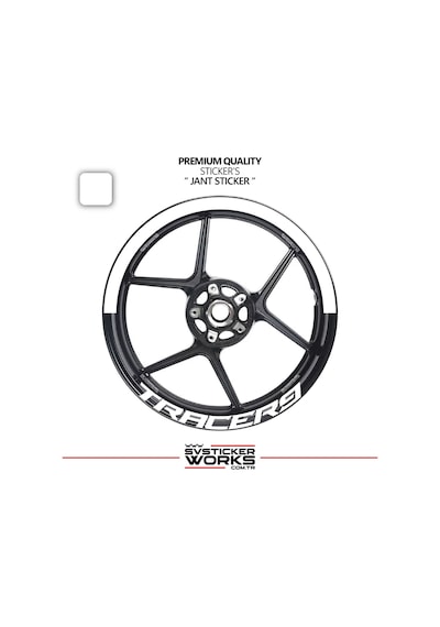 Yamaha Tracer 9 Jant Şeridi Yarım Jant Kaplama & Tracer 9 Yazı Sticker Seti 60183575