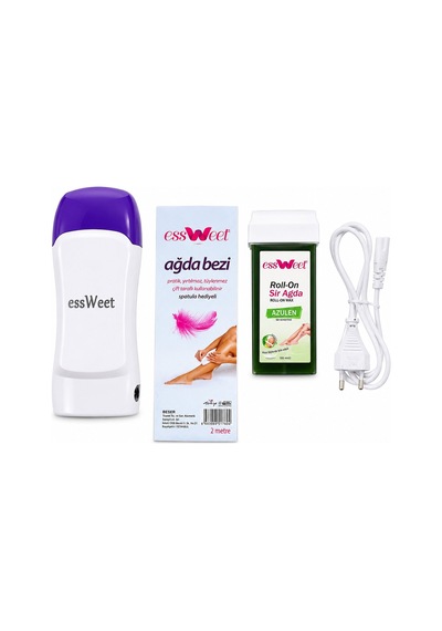 Essweet Ağda Seti Roll-on 100ml Ağda Bezi 2mt Isıtıcı