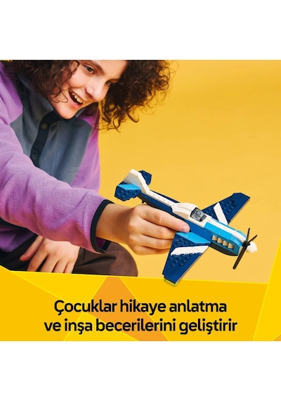 LEGO® Creator 3’ü 1 Arada Uçak: Yarış Uçağı 31160 - 7 Yaş ve Üzeri Çocuklar için Jet veya Helikoptere Dönüşebilen Oyuncak Yapım Seti (178P) LEGO® Creator 3’ü 1 Arada Uçak: Yarış Uçağı 31160 - 7 Yaş ve Üzeri Çocuklar için Jet veya Helikoptere Dönüşebilen Oyuncak Yapım Seti (178P)