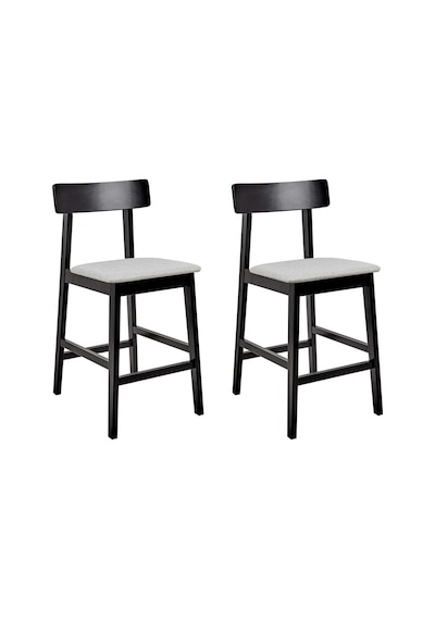 Isantı 2'li Bar Sandalyesi Seti, 61 Cm Oturum, Masif Ahşap, Klasik Tasarım Siyah Isantı 2'li Bar Sandalyesi Seti, 61 Cm Oturum, Masif Ahşap, Klasik Tasarım Siyah