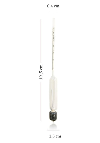 Aek-tech 3'lü Set Termometreli Alkol-metre 0-40-70-100 N11.334