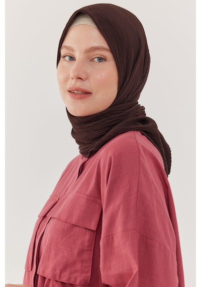 Mirsoy Scarf Piliseli Eşarp - Acı Kahve Acı Kahve