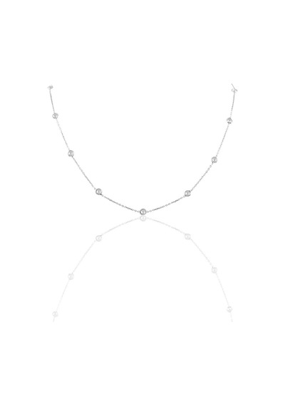 Gümüş Sıra Taşlı 45 Cm Kolye (536540368)