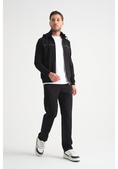 Shooter Sportswear Shooter Premium Dik Yaka Rahat Form Klasik Paça Erkek Eşofman Takımı Siyah Shooter Sportswear Shooter Premium Dik Yaka Rahat Form Klasik Paça Erkek Eşofman Takımı Siyah