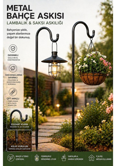 Metal Askılık Saksılık 1.15 Metre, Bahçe Askısı Çiçeklik Askısı, Solar Lamba Askılığı Aydınlatma Kancası, Balkon Teras Dekoratif Fener Askısı, Çok Amaçlı Metal Çiçek Askı Aparatı Siyah Metal Askılık Saksılık 1.15 Metre, Bahçe Askısı Çiçeklik Askısı, Solar Lamba Askılığı Aydınlatma Kancası, Balkon Teras Dekoratif Fener Askısı, Çok Amaçlı Metal Çiçek Askı Aparatı Siyah