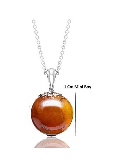 Erilsa Sertifikalı Mini Boy Siyah Kızıl Yemen Akik Taşı Kolye Çok Renkli