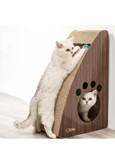 Oluklu Mukavva, Kedi Tırmalama Kanepesi Dikey Tırmalama / 40x60x24cm Xlarge - Cs7 Dw