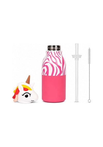 Koı Pembe Unicorn 500 Ml Paslanmaz Çelik-pipetli Çocuk Termosu Ve Suluk Pembe Pembe