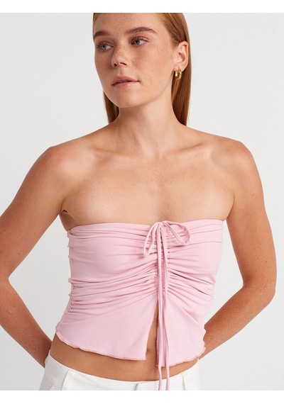 Dilvin 31984 Büzgülü Top-toz Pembe Toz Pembe