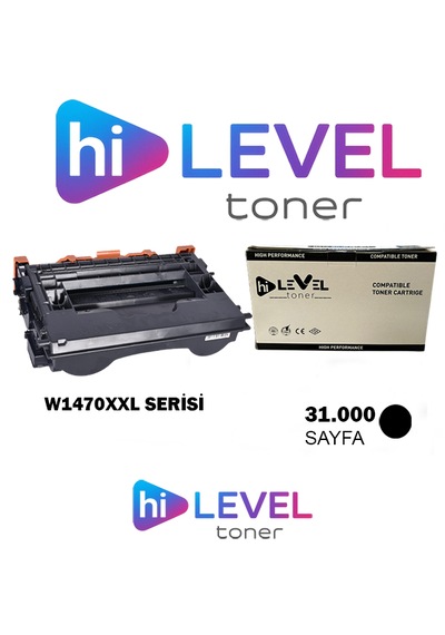 Ht-w1470xxl Hilevel Toner,hp M611 Chipli 31k Sayfa Ultra Yüksek Kapasite Muadil Toner