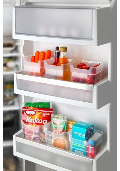 Kitchen Life Büyük Boy 6'lı Çok Amaçlı Buzdolabı Kapak Içi Düzenleyici Kutu -çok Amaçlı Organizer 0.95  ML