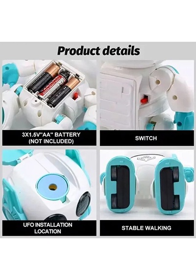 Uzaktan Kumandalı Sesli Disk Atan Robot Turuncu Çok Renkli