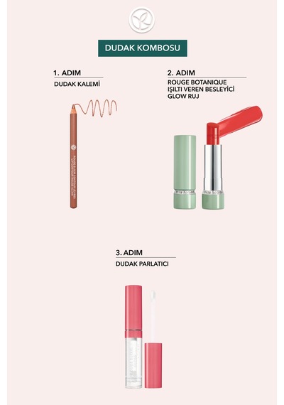 Yves Rocher Rouge Botanique Işıltı Veren Besleyici Glow Ruj - 30. Mercan Kırmızısı -vegan-3.5g 30 Mercan Kırmızısı