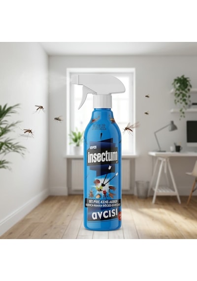 Insectum Kullanıma Hazır Haşere İlacı Sprey 500 Ml - Kene, Pire, Bit, Akrep Ve Hamam Böceği İçin Kalıcı Koruma Yeni Üretim