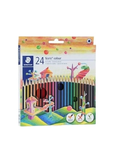 Noris Colour Kuru Boya Kalemi, 24 Renk, Altıgen Biçim 0