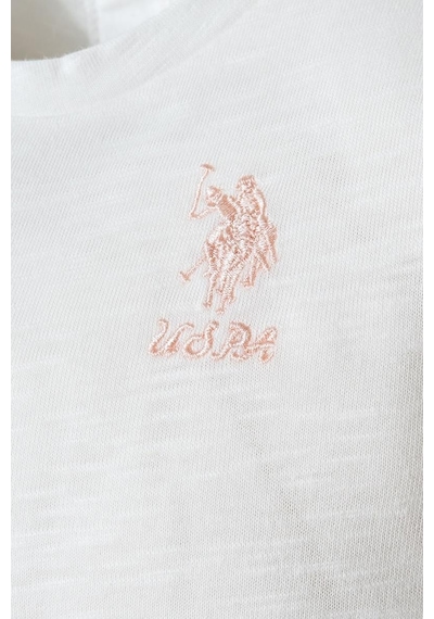 U.S. Polo Assn. U.s. Polo Assn Kız Bebek 2 Li Şort T-şhirt Takım Beyaz-pudra-2268 Pudra