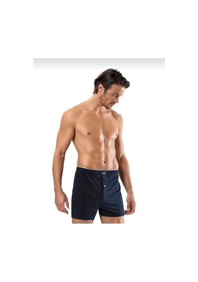 Erdem 1400 Erkek Penye Düz Renk Boxer 12 Adet Lacivert
