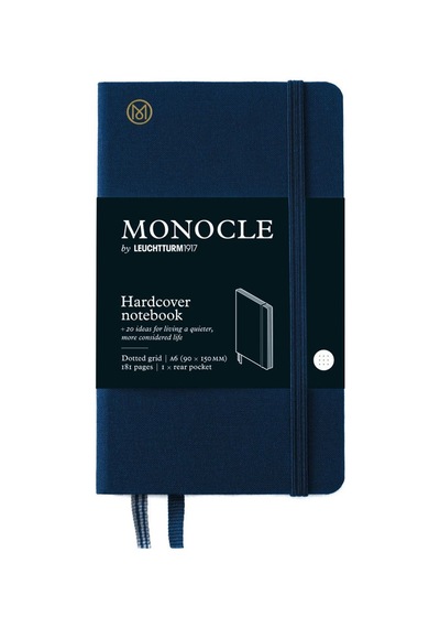 Leuchtturm1917 Monocle Serisi, Cep Boy A6 , Sert Kapak, 192 Numaralandırılmış Noktalı Sayfa, Lacivert