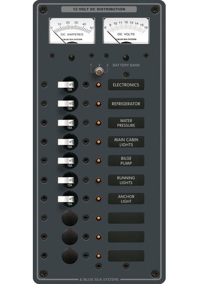 Blue Sea Systems 12V DC Sigorta Paneli 10 Pozisyonlu 8082