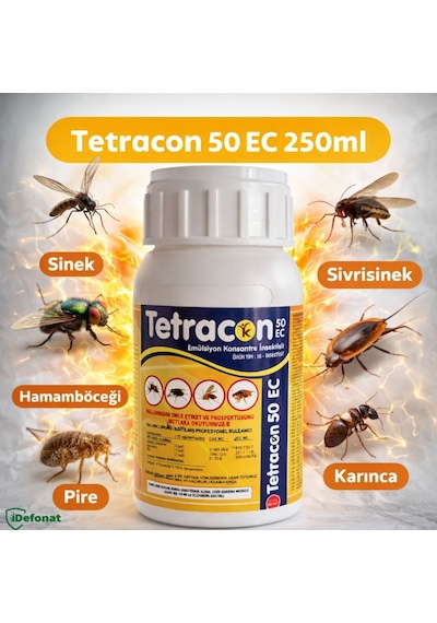 Tetracon 50 Ec 250 Ml Konsantre Böcek Ve Haşere İlacı Etkili Sivrisinek, Karasinek, Pire Ve Genel Haşere Kontrolü