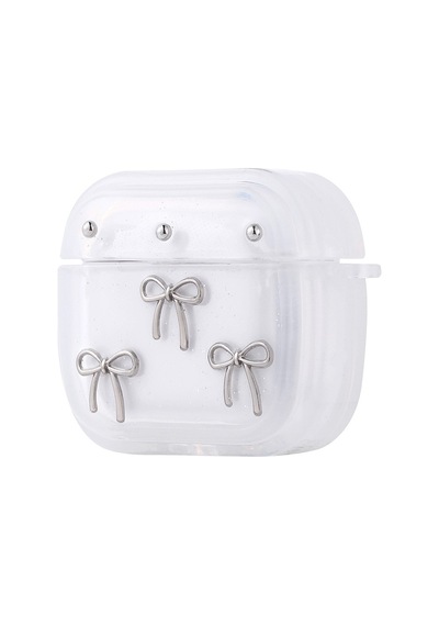 Airpods 4 2024 A3053-a3050-a3054-a3056-a3055-a3057 Uyumlu Kılıf Airbag Tasarımlı Simli Şeffaf Kutup Kılıf Airbag 44 - Fiyonk - T36623