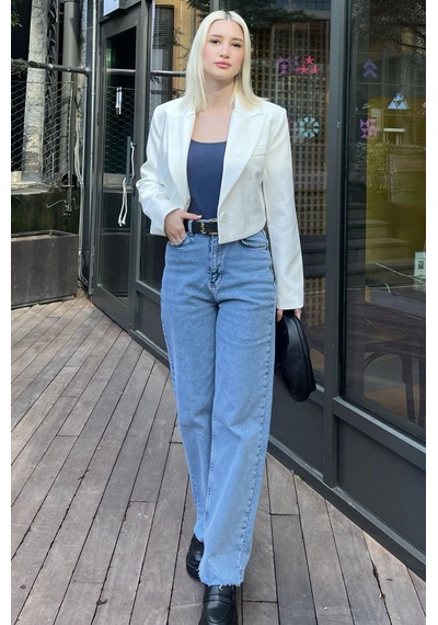 Madmext Açık Mavi Relaxed Fit Kadın Jeans Mg1934-açık Mavi Açık Mavi