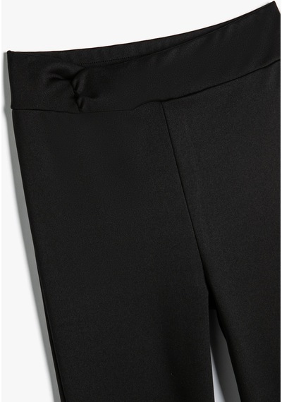 Koton Basic İspanyol Paça Pantolon Beli Lastikli Siyah 4skg40140ak 4SKG40140AK999 Siyah