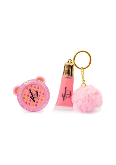 Vrb27000 Very Bella - Parıltı Seti Lip Gloss+far+ponpon Anahtarlık