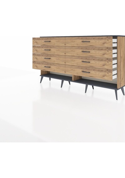 Arges Konsol 8 Çekmeceli 176x30x99 Çam-antrasit/çam Çam-antrasit/çam Arges Konsol 8 Çekmeceli 176x30x99 Çam-antrasit/çam Çam-antrasit/çam
