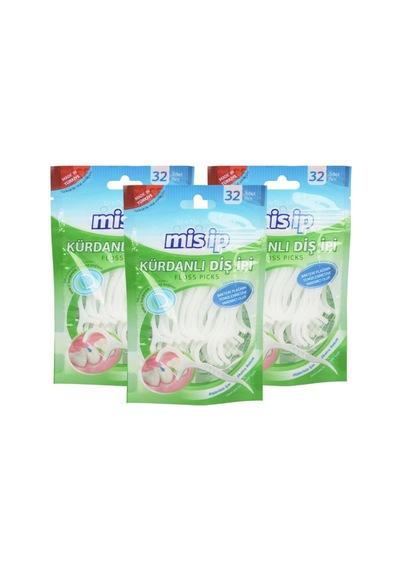 Mis İp Kürdanlı Diş İpi 3 x 32'li Paket
