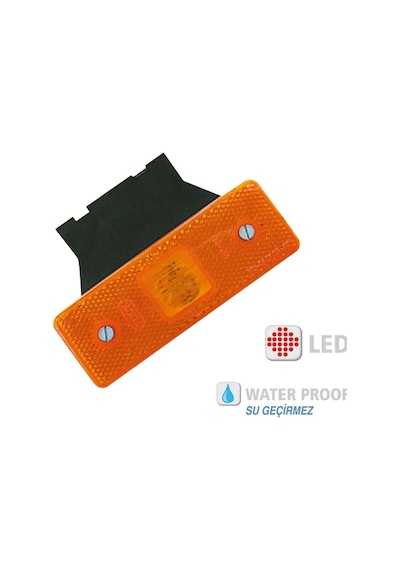 Kamyon Tır Dorse Otobüs Yan Marker Lamba 12 Adet Sarı 12V-24 V 12V