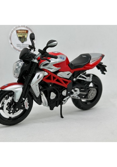 Mv Agusta Brutale 1090 Rr 1:12 Diecast Motosiklet Model Kırmızı Beyaz Koleksiyonluk