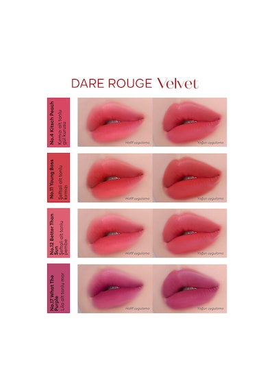 Missha Dare Rouge Velvet Yoğun Pigmentli Blur Etkili Nemli Kadife Bitişli Ruj 32 Scarlet Code