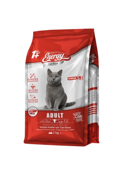 Energy Sığır Etli Yetişkin Kedi Maması - 1 Kg