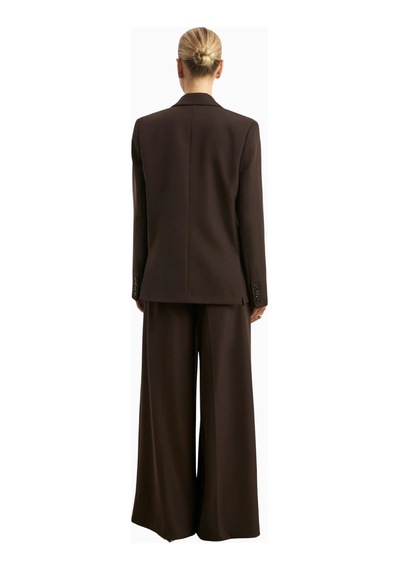 Because Of Alice Dropped Waist Double Breasted Blaze Oversize Kadın Ceket Kahverengi
