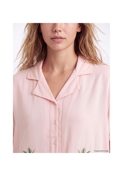 Lcw Dream Pembe Desenli Kadın Şortlu Pijama Takım
