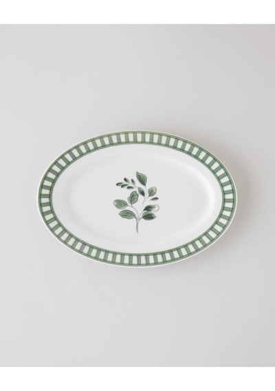 English Home Gardenia Porselen Kayık Tabak 30 Cm Yeşil Yeşil