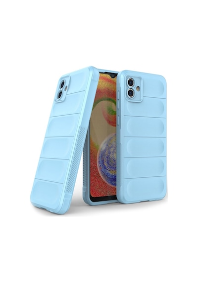 Samsung Galaxy Uyumlu A05 Kılıf Optimum Lens Çerçeveli Silikon Kapak Mavi