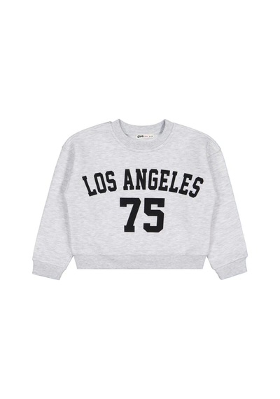 Civil Girls Los Angeles Baskılı 6-9 Yaş Sweatshirt Karmelanj
