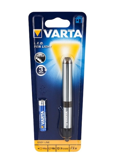 Varta Fener Aliminyum Led Pen Light + 1 X Aaa Gri